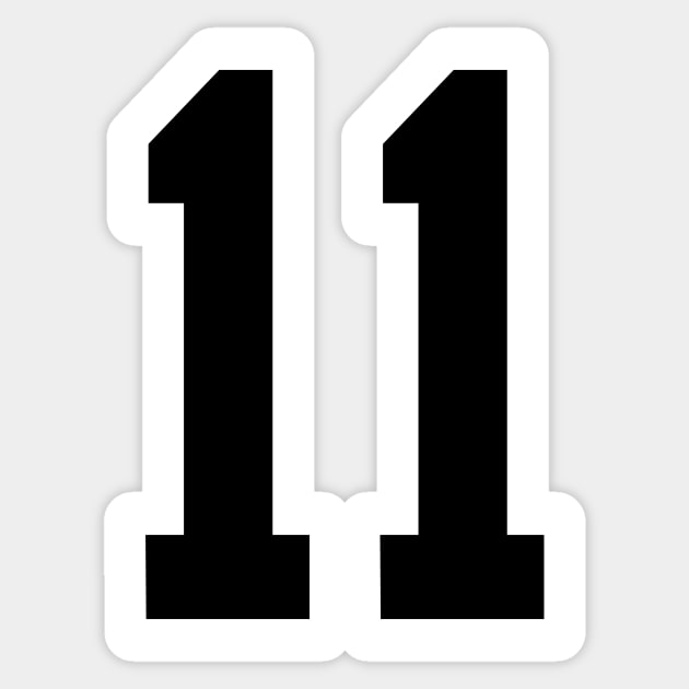 Number 11 Sticker by colorsplash